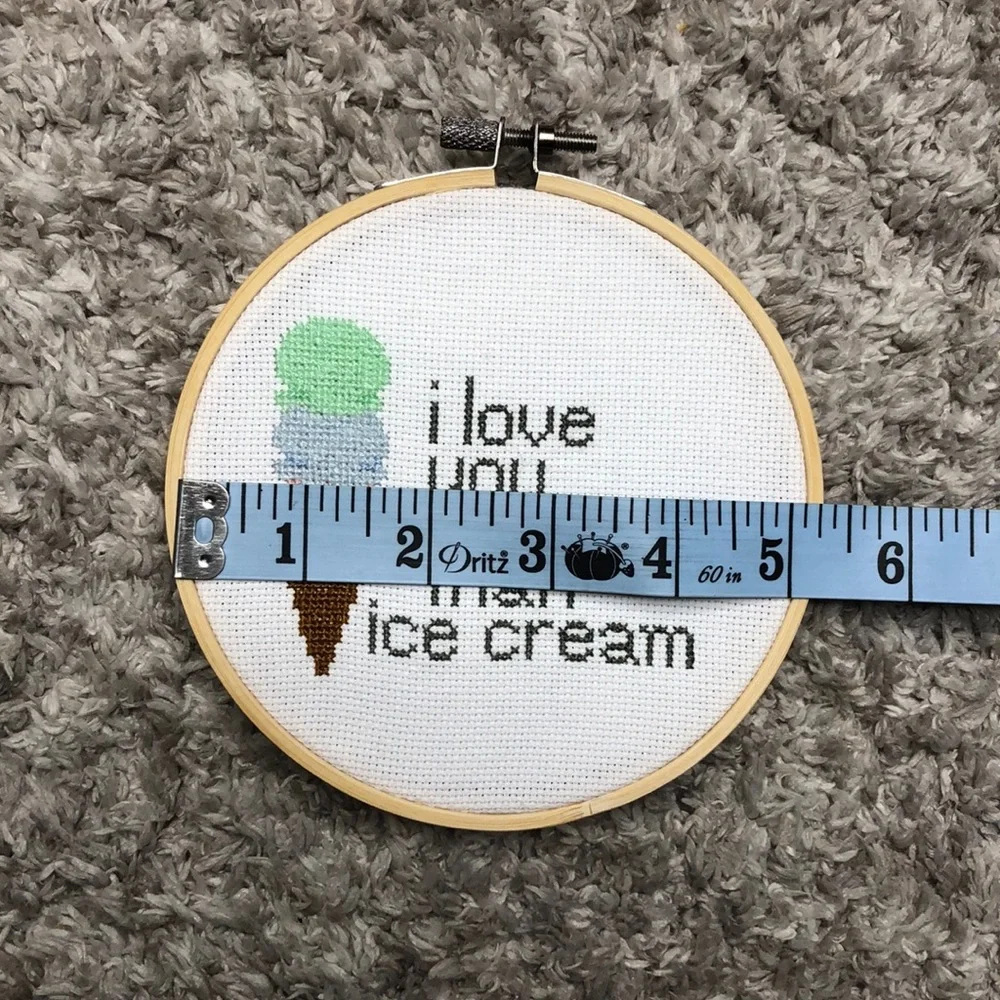 Handmade Ice cream cross stitch